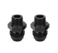 Fuel Tubing Fitting,BOROCO 2 Pieces 10AN to 3/8 NPT Straight Pipe Fitting Fuel Line Adapter Black Anodized Aluminum for Oil Water Fluid Gas Hoses
