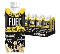 FUEL10K 330ml Banana Breakfast Milk Drink - Pack of 8 - High Protein Milkshake