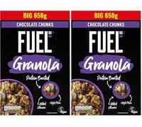 FUEL10K Chocolate Chunks Granola, 650 g (Pack of 2)