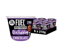 FUEL10K Chocolate Flavour High Protein Rice Pudding, 13g Protein & Low in Fat, 210 g (Pack of 6)