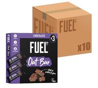 FUEL10K Chocolate Oat Bars, High in Protein & Fibre, 45 g (Pack of 10)