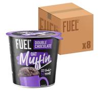 FUEL10K Double Chocolate Oat Muffin Snack Pot, 52 g (8-Pack) | 10 g Protein per Pot, Healthy & Nutritious, Quick & Easy to Prepare, Rich & Tasty Delicious Treat, Breakfast or Snack
