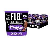 FUEL10K High Protein Chocolate Porridge Oat Cereal Pot 70g | Case of 8