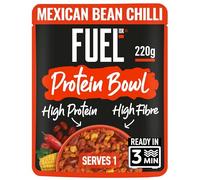 FUEL10K High Protein Mexican Bean Chilli Microwave Ready Meal, 220 g (Pack of 6)