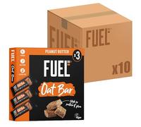 FUEL10K Peanut Butter Oat Bars, 9g Protein & High Fibre, 45 g (Pack of 10)