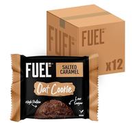 FUEL10K Salted Caramel Breakfast Oat Cookie, High Protein and Fibre, 50 g (Pack of 12)