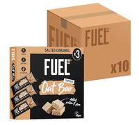 FUEL10K Salted Caramel Oat Bars, High in Protein & Fibre, 45 g (Pack of 10)