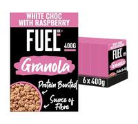 FUEL10K White Chocolate with Raspberry High Protein Granola Breakfast Cereal, 400 g (Pack of 6)