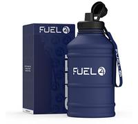 Fuel24 1.3L/2.2L Water Bottle Metal - STRONG, Drop & Leakproof BPA free 1L 2L Water Bottle Stainless Steel (2 Litre) - Large Gym Bottles for Men, Sports Bottle, Travel, Hiking Water Bottle