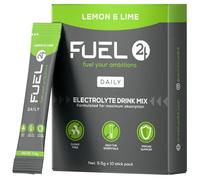 Fuel24 Electrolytes - Daily Hydration Sachets, Zero Sugar, Electrolyte Powder (10 or 30 Pack) Essential Minerals - Sodium, Magnesium, Potassium, Vitamin C B12 & L Glutamine (10 Pack, Lemon Lime)