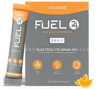 Fuel24 Electrolytes - Daily Hydration Sachets, Zero Sugar, Electrolyte Powder (10 or 30 Pack) Essential Minerals - Sodium, Magnesium, Potassium, Vitamin C B12 & L Glutamine (30 Pack, Orange)