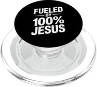 Fueled By 100% Jesus Christian Faith Declaration PopSockets PopGrip for MagSafe