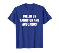 Fueled by Ambition and Avocados T-Shirt, Men, Royal Blue, L