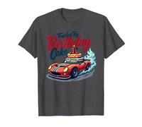 Fueled by Birthday Cake Pit Crew Family Racing Party T-Shirt, Men, Dark Heather Grey, 4XL