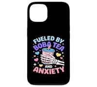 Fueled By Boba Tea And Anxiety Skeleton Humor Case for iPhone 13