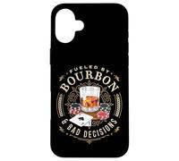 Fueled By Bourbon And Bad Decisions Whiskey Poker Case for iPhone 16 Plus