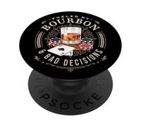 Fueled By Bourbon And Bad Decisions Whiskey Poker PopSockets Adhesive PopGrip
