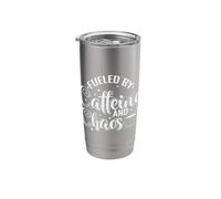 Fueled by Caffeine and Chaos Coffee Café Stainless Steel Insulated Tumbler