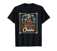 Fueled by Caffeine and Chaos Defines the True Coffee Nerd Value Graphic T-Shirt, Men, Black, L