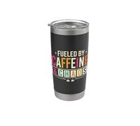 Fueled by Caffeine and Chaos, Funny Mom Coffee Lover Stainless Steel Insulated Tumbler