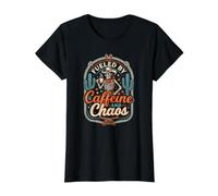 Fueled by Caffeine and Chaos Helps the Tired Nurse Thrive Value Graphic T-Shirt, Women, Black, M