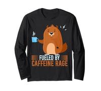 Fueled by Caffeine and Rage - Capybara Espresso Humor Long Sleeve T-Shirt