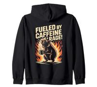 Fueled By Caffeine And Rage Funny Sayings Zip Hoodie