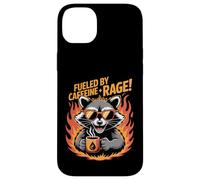 Fueled By Caffeine Rage Feral Raccoon Meme Love Coffee Case for iPhone 14 Plus