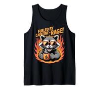 Fueled By Caffeine Rage Feral Raccoon Meme Love Coffee Tank Top