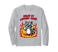 Fueled By Caffeine Rage Funny Long Sleeve T-Shirt