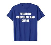 Fueled by Chocolate and Chaos T-Shirt, Men, Royal Blue, 3XL