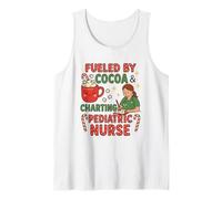 Fueled by Cocoa & Charting Pediatric Nurse Design Tank Top