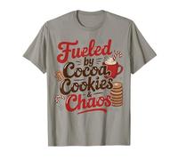 Fueled by Cocoa Cookies and Chaos Funny Christmas Holiday T-Shirt
