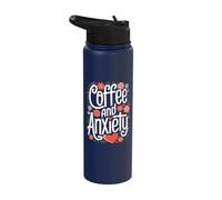 Fueled by Coffee and Anxiety Stainless Steel Insulated Water Bottle