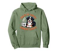 Fueled By Coffee And Bernese Cuddles Bernese Mountain Dog Pullover Hoodie