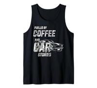 Fueled by Coffee and Car Stories, Destressed Vintage Tank Top