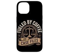 Fueled By Coffee And Case Files Lawyer Life Law Case for iPhone 14