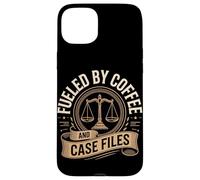 Fueled By Coffee And Case Files Lawyer Life Law Case for iPhone 15 Plus