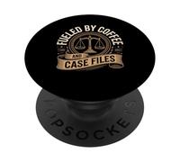 Fueled By Coffee And Case Files Lawyer Life Law PopSockets Adhesive PopGrip