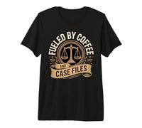 Fueled By Coffee and Case Files Lawyer Life Law Premium T-Shirt