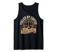 Fueled By Coffee and Case Files Lawyer Life Law Tank Top