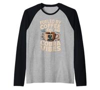 Fueled By Coffee and Cobra Vibes Cobra Snake Lover Raglan Baseball Tee