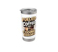 Fueled By Coffee and Coding Errors Teacher Stainless Steel Insulated Tumbler