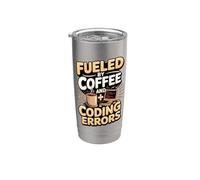 Fueled By Coffee and Coding Errors Teacher Stainless Steel Insulated Tumbler