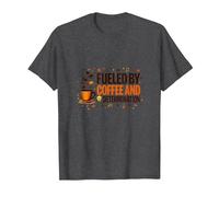 Fueled by Coffee and Determination T-Shirt, Men, Dark Heather Grey, 5XL