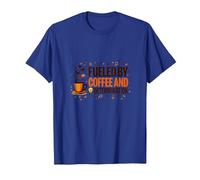 Fueled by Coffee and Determination T-Shirt, Men, Royal Blue, L