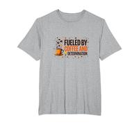 Fueled by Coffee and Determination T-Shirt, Men's Big and Tall, Heather Grey, 5X Tall