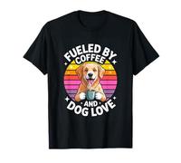 Fueled By Coffee and Dog Love Funny Dog Quote T-Shirt