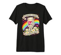 Fueled By Coffee and Feminist Rage Skeleton Rainbow Design Premium T-Shirt
