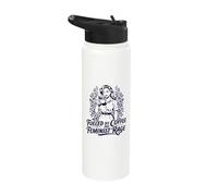 Fueled by Coffee and Feminist Rage Tee Feminism Patriarchy Stainless Steel Insulated Water Bottle